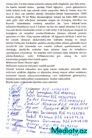 Masallı sakinləri kömək istəyir