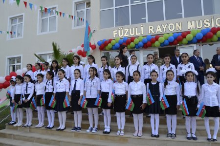 Füzulidə gimnaziyanın açılışı olub -FOTOLAR