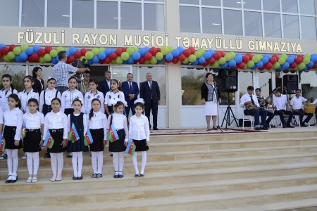 Füzulidə gimnaziyanın açılışı olub -FOTOLAR