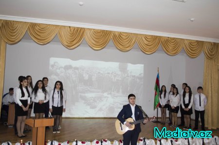 Nərimanovda 20 Yanvar faciəsinin 26-cı ildönümü ilə əlaqədar anım mərasimi keçirilib - FOTOLAR