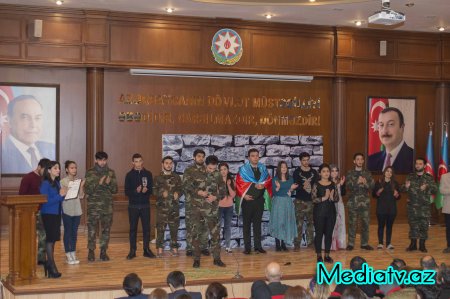 Nərimanovda Xocalı soyqırımının 24-cü ildönümünə həsr olunmuş anım tədbiri keçirilib - FOTOLAR