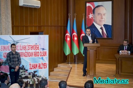 Nərimanovda Qarabağ toplantısı keçirilib - FOTOLAR