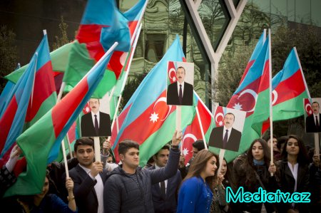 Nərimanovda Qarabağ toplantısı keçirilib - FOTOLAR