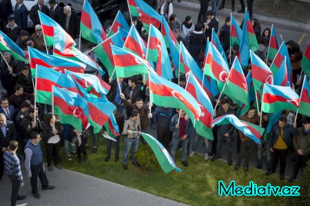 Nərimanovda Qarabağ toplantısı keçirilib - FOTOLAR