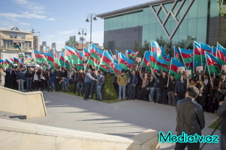Nərimanovda Qarabağ toplantısı keçirilib - FOTOLAR