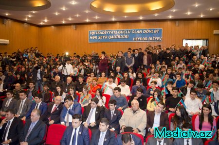 Nərimanovda Qarabağ toplantısı keçirilib - FOTOLAR