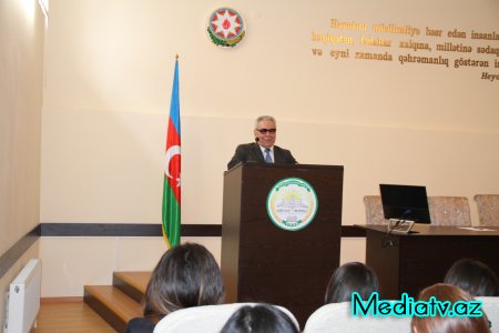 AKADEMİK ZİYAD SƏMƏDZADƏ AQRAR UNİVERSİTETİNDƏ USTAD DƏRSİ KEÇİB - FOTOLAR