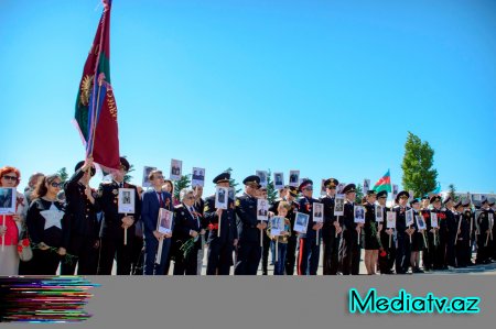 Nərimanov rayonunda faşizm üzərində Qələbənin 71-ci ildönümü qeyd edilib - FOTOLAR