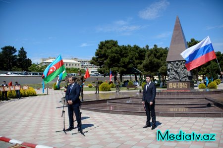 Nərimanov rayonunda faşizm üzərində Qələbənin 71-ci ildönümü qeyd edilib - FOTOLAR