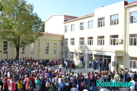 Şamaxıda “Bilik Günü”ndə yeni məktəb binası şagirdlərin istifadəsinə verilmişdir - FOTOLAR