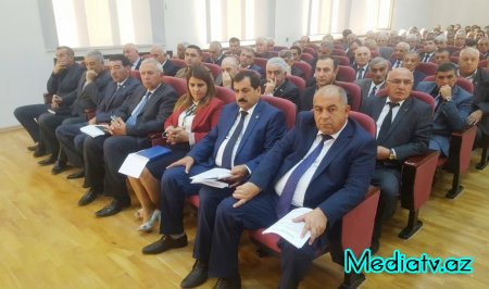 Kürdəmirdə hesabat yığıncağı keçirilib - FOTOLAR