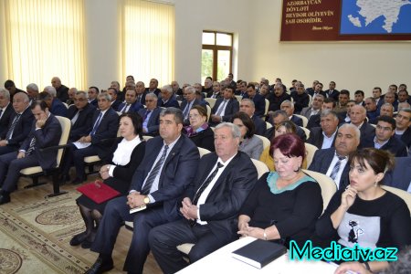 Füzulidə 9 ayın sosial-iqtisadi inkişafının yekunları müzakirə olundu - FOTOLAR