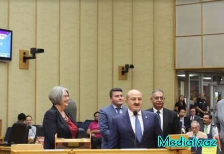 ABŞ-ın San Dieqo Şəhər Şurasında Nəsimi rayon nümayəndə heyətinin iştirakı ilə Azərbaycana həsr olunmuş mərasim keçirilib - FOTOLAR