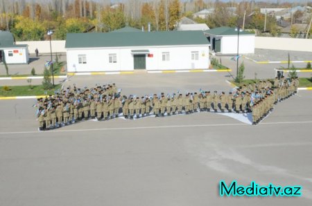 Nəsimi Rayon İcra Hakimiyyəti tərəfindən cəbhə bölgəsində Bayraq günü qeyd edildi - FOTOLAR