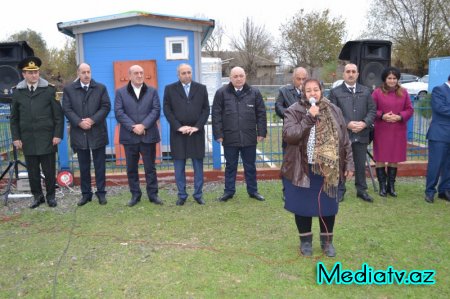 Kürdəmirin Türkədi kəndinə ilk dəfə təbii qaz verilib - FOTOLAR