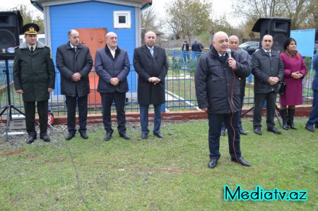 Kürdəmirin Türkədi kəndinə ilk dəfə təbii qaz verilib - FOTOLAR