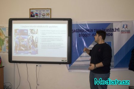  “Şagirdlərin təhlükəsizliyi diqqət mərkəzində” adlı  layihə çərçivəsində şagirdlərlə növbəti görüş - Nərimanovda (FOTOLAR)