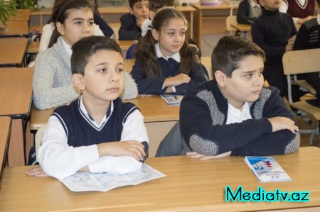  “Şagirdlərin təhlükəsizliyi diqqət mərkəzində” adlı  layihə çərçivəsində şagirdlərlə növbəti görüş - Nərimanovda (FOTOLAR)