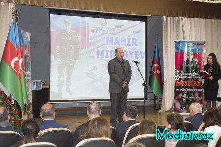 Nərimanovda aprel döyüşlərində şəhid olmuş Mahir Mirzəyevin anadan olmasının 23-cü ildönümünə həsr edilmiş  tədbir keçirilib - FOTOLAR