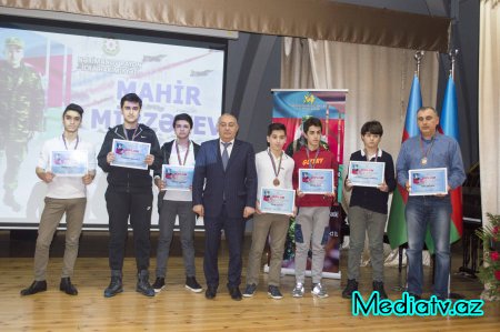Nərimanovda aprel döyüşlərində şəhid olmuş Mahir Mirzəyevin anadan olmasının 23-cü ildönümünə həsr edilmiş  tədbir keçirilib - FOTOLAR