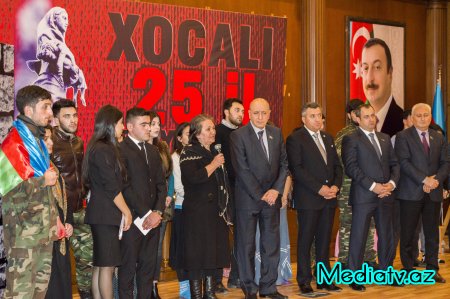 Nərimanovda Xocalı soyqırımının 25-ci ildönümünə həsr olunmuş anım tədbiri keçirilib - FOTOLAR