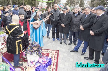 Nərimanovda Novruz bayramı münasibəti ilə təntənəli bayram tədbiri keçirilib - FOTOLAR