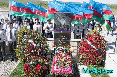 Nərimanovda aprel döyüşlərində şəhid olmuş Mahir Mirzəyevin anım tədbiri keçirilib - FOTOLAR