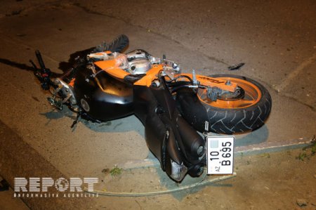 Bakıda motosiklet sürücüsü qəza törədib: Ölən və yaralanan var – FOTO