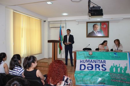 Nərimanov rayonunda “Humanitar dərs” - gənclərin mədəniyyətin inkişafına dəstək təşəbbüsləri layihəsinin daha bir təlimi keçirilib.