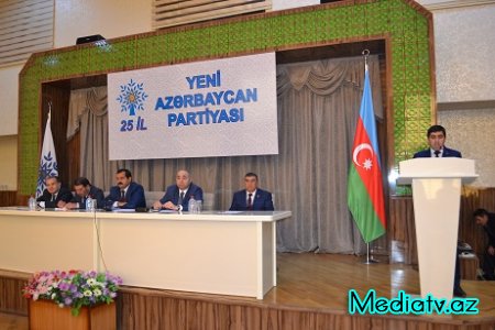 Kürdəmirdə Yeni Azərbaycan Partiyasının yaranmasının 25  illik yubileyinə həsr olunmuş tədbir keçirilib
