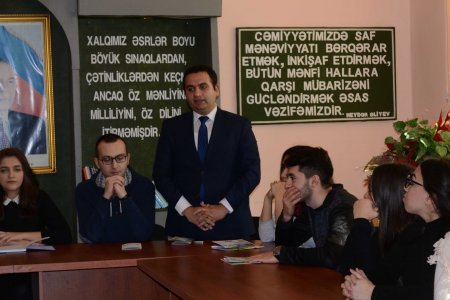 Nərimanov rayonunda “Gənclərin Sahibkarlıq Modeli” layihəsinin növbəti təlimi keçirilib.
