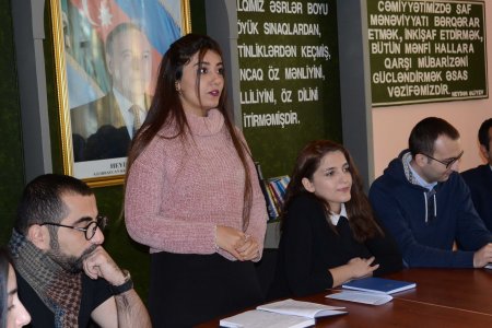 Nərimanov rayonunda “Gənclərin Sahibkarlıq Modeli” layihəsinin növbəti təlimi keçirilib.