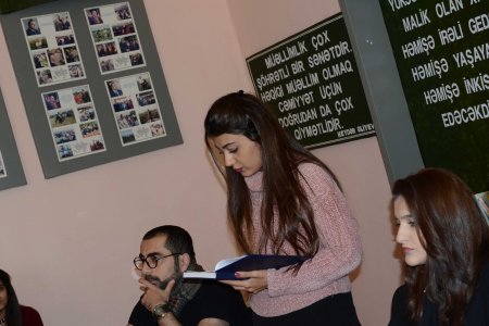 Nərimanov rayonunda “Gənclərin Sahibkarlıq Modeli” layihəsinin növbəti təlimi keçirilib.